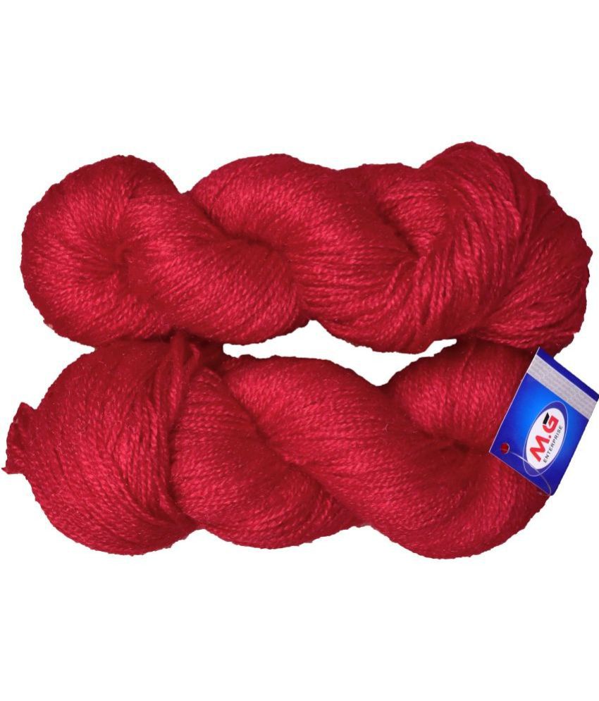     			Popeye Red (400 gm)  Wool Hank Hand knitting wool / Art Craft soft fingering crochet hook yarn, needle knitting yarn thread dyed