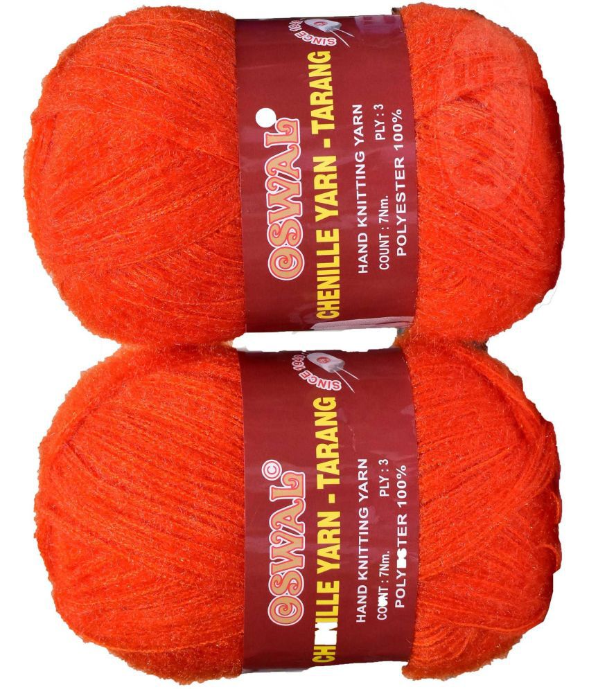     			Represents Oswal  3 Ply Knitting  Yarn Wool,  Deep Orange 300 gm  Art-HEH