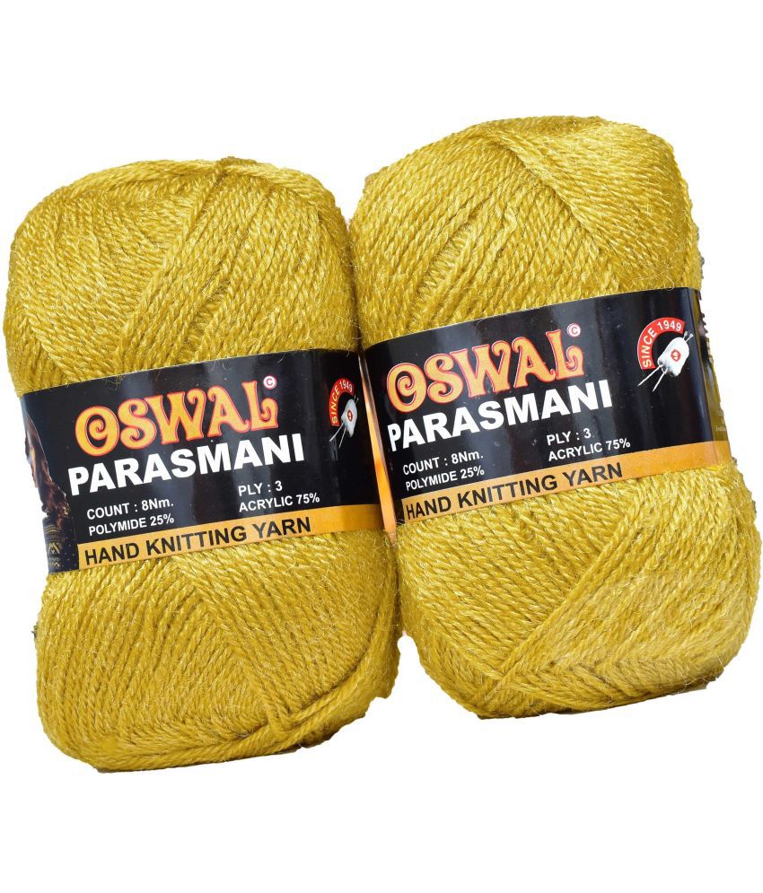     			Represents Oswal 3 Ply Knitting  Yarn Wool,  Mustard 500 gm Art-EIJ