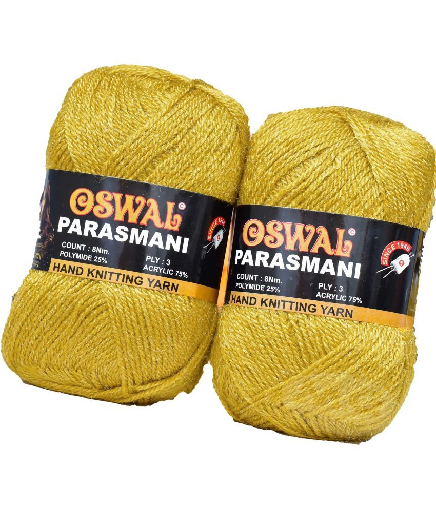     			Represents Oswal 3 Ply Knitting  Yarn Wool,  Mustard 400 gm Art-EIJ