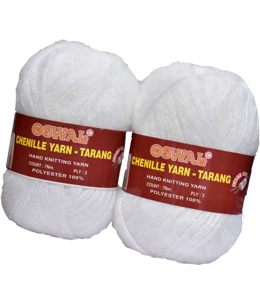     			Represents Oswal  3 Ply Knitting  Yarn Wool,  White 300 gm Art-HEJ