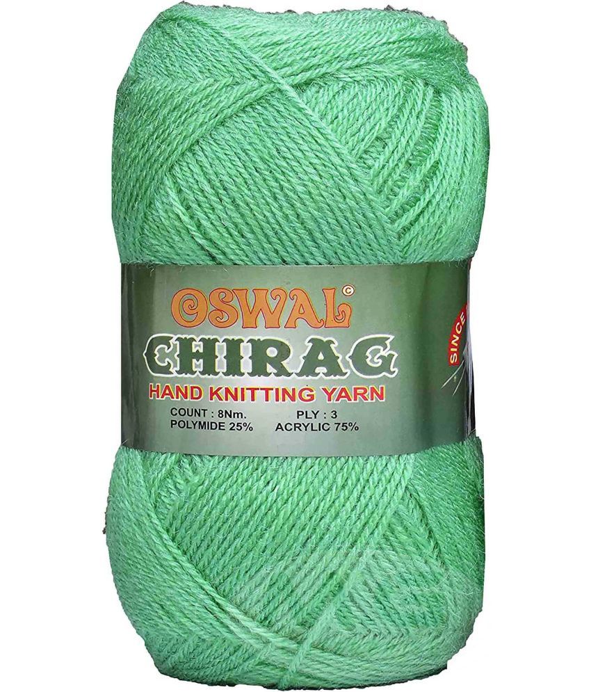     			Represents Oswal Chirag  Light Apple Green 200 gms Wool Ball wool A Art-AJEE