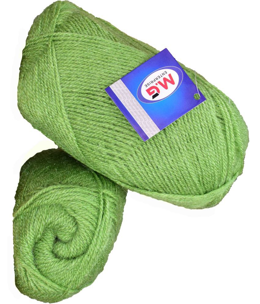     			Sunrise Apple Green (200 gm)  Wool Ball Hand knitting wool / Art Craft soft fingering crochet hook yarn, needle knitting yarn thread dye  X