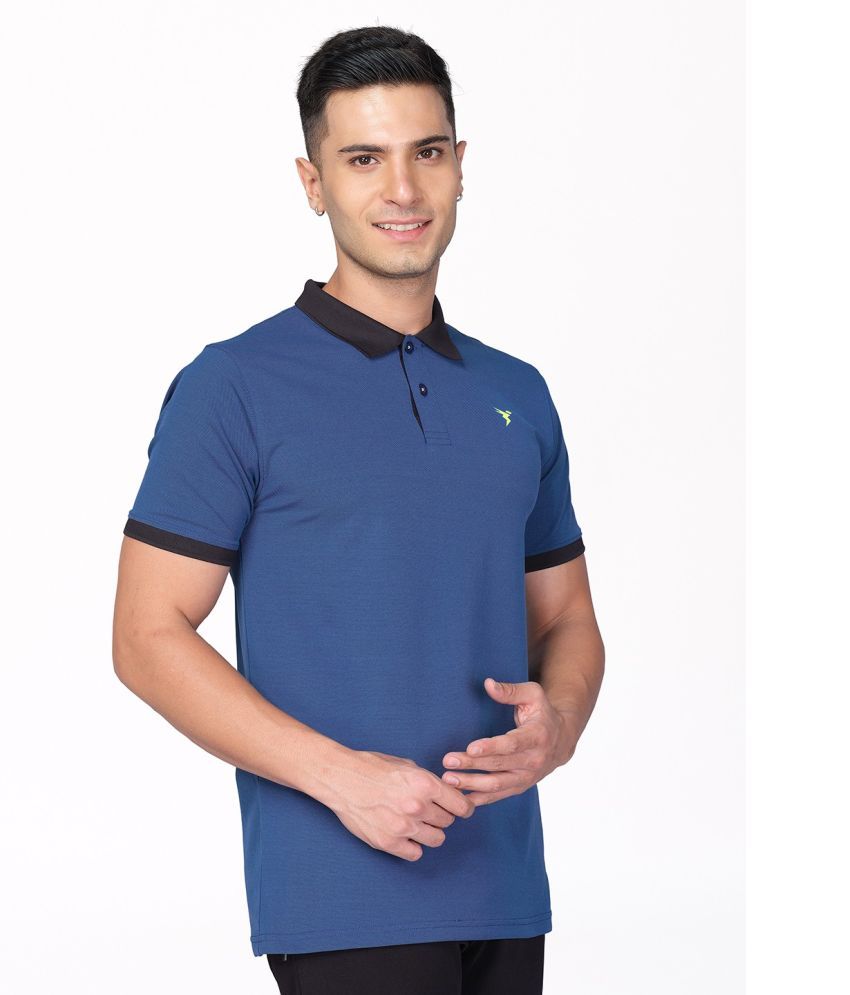     			Technosport Indigo Polyester Slim Fit Men's Sports Polo T-Shirt ( Pack of 1 )