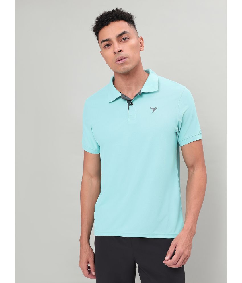     			Technosport Turquoise Polyester Slim Fit Men's Sports Polo T-Shirt ( Pack of 1 )