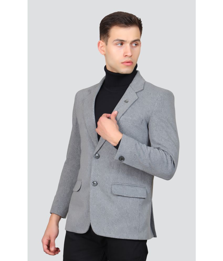     			Young Club Classic Cotton Blend Men's Blazer - Grey ( Pack of 1 )