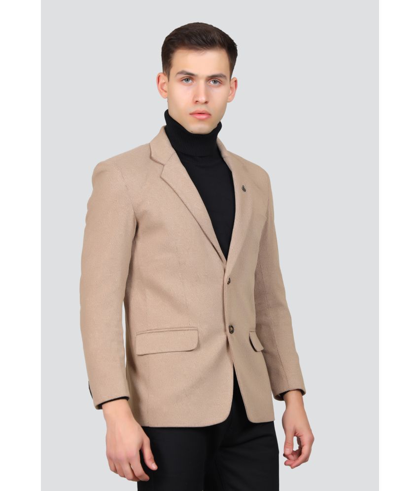     			Young Club Classic Cotton Blend Men's Blazer - Beige ( Pack of 1 )