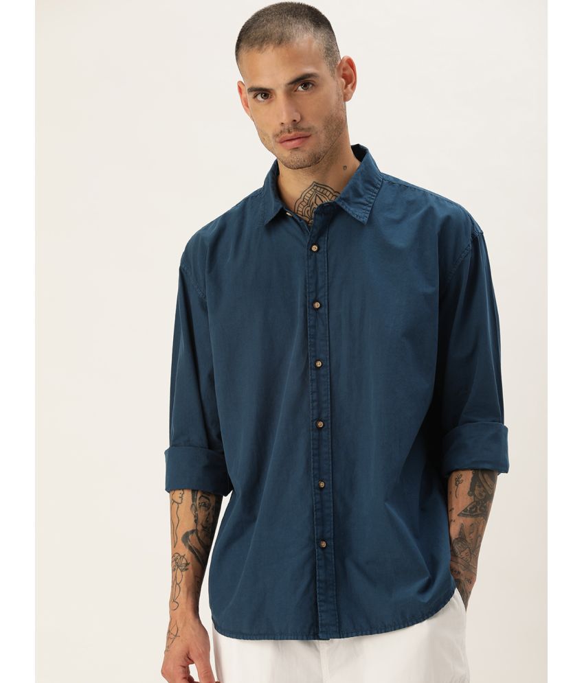     			Bene Kleed 100% Cotton Regular Fit Solids Full Sleeves Men's Casual Shirt - Navy Blue ( Pack of 1 )