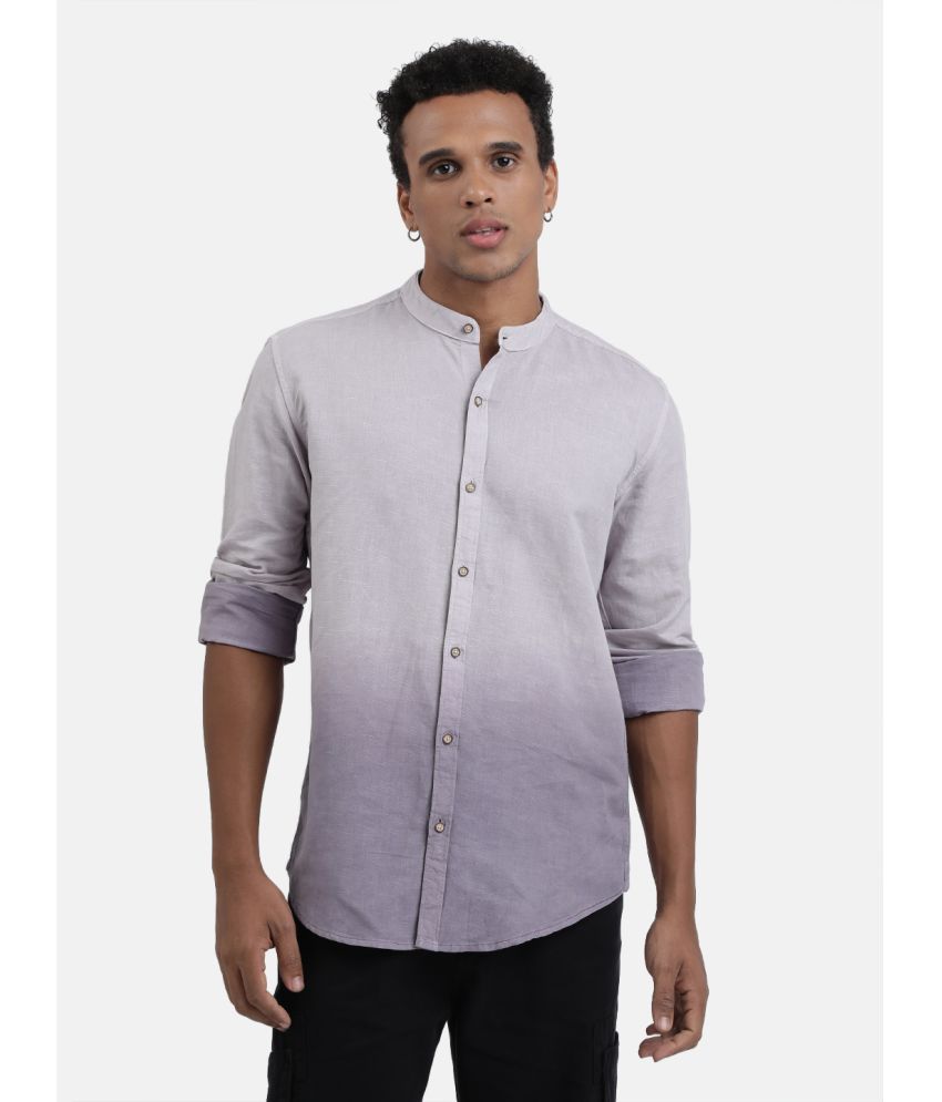     			Bene Kleed Cotton Blend Regular Fit Dyed Full Sleeves Men's Casual Shirt - Purple ( Pack of 1 )