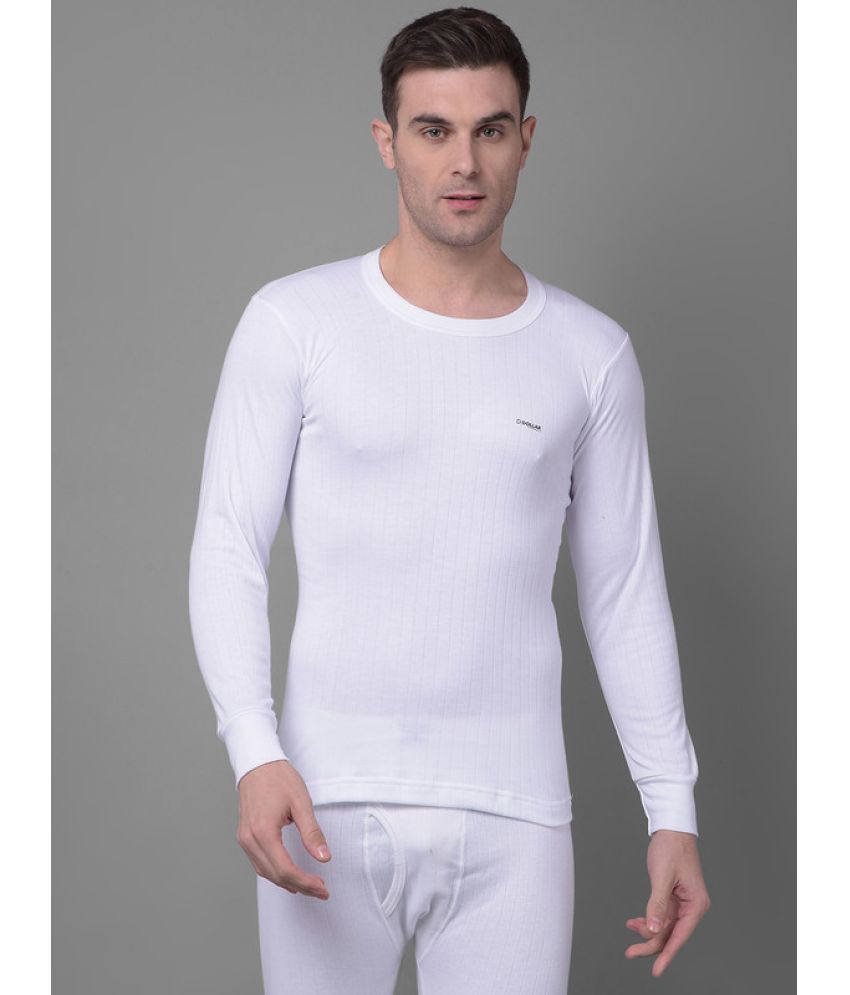     			Pack of 1 Dollar White Cotton Blend Men's Thermal Tops