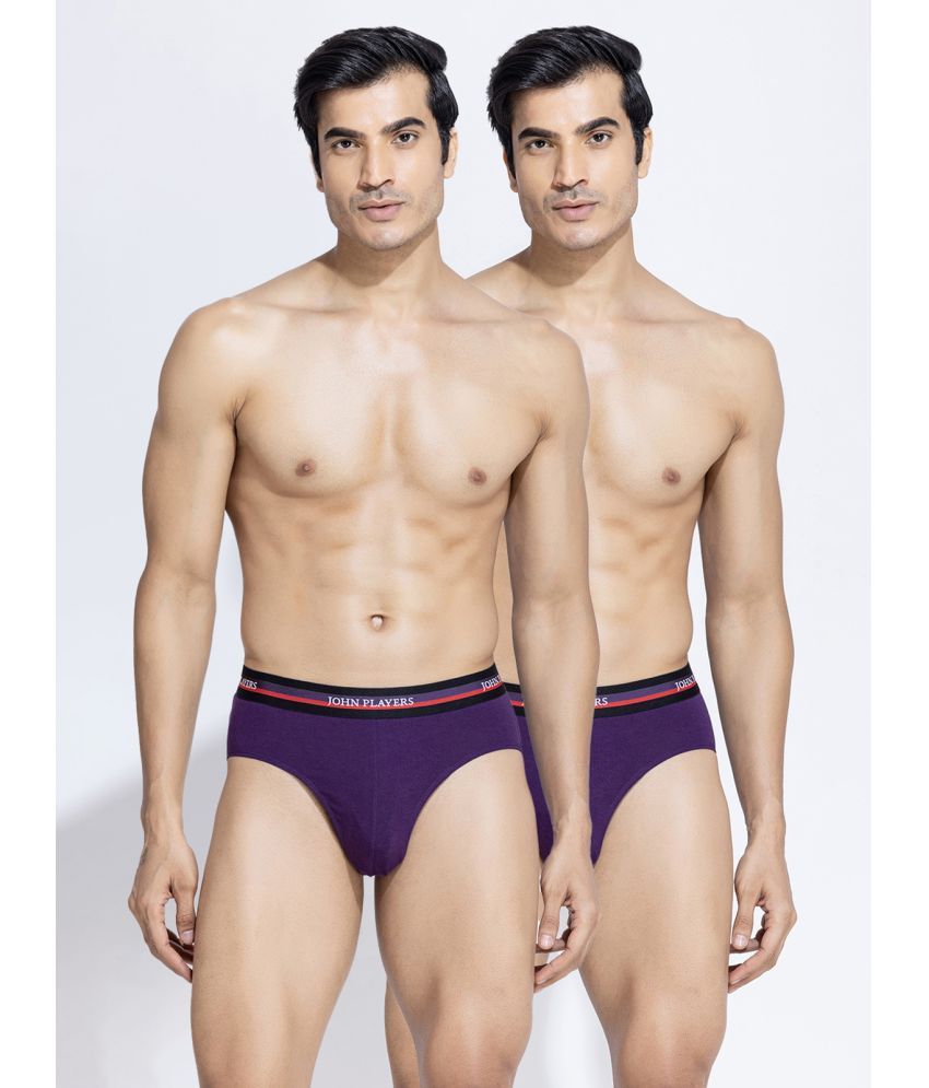     			John Players Purple John Players Briefs Cotton Men's Briefs ( Pack of 2 )