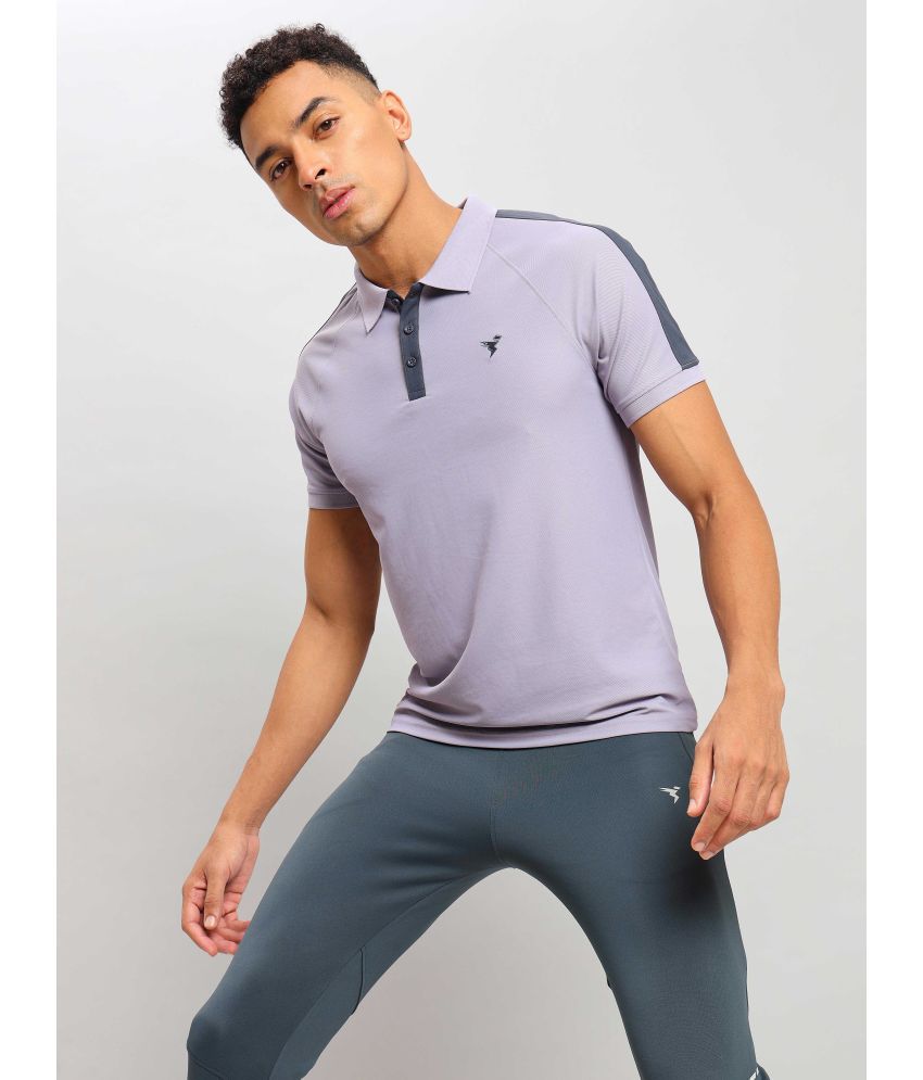     			Technosport Lavender Polyester Slim Fit Men's Sports Polo T-Shirt ( Pack of 1 )