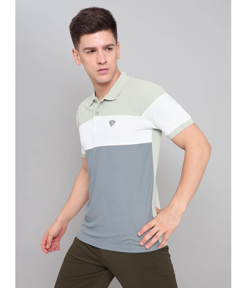    			Technosport Light Green Polyester Slim Fit Men's Sports Polo T-Shirt ( Pack of 1 )
