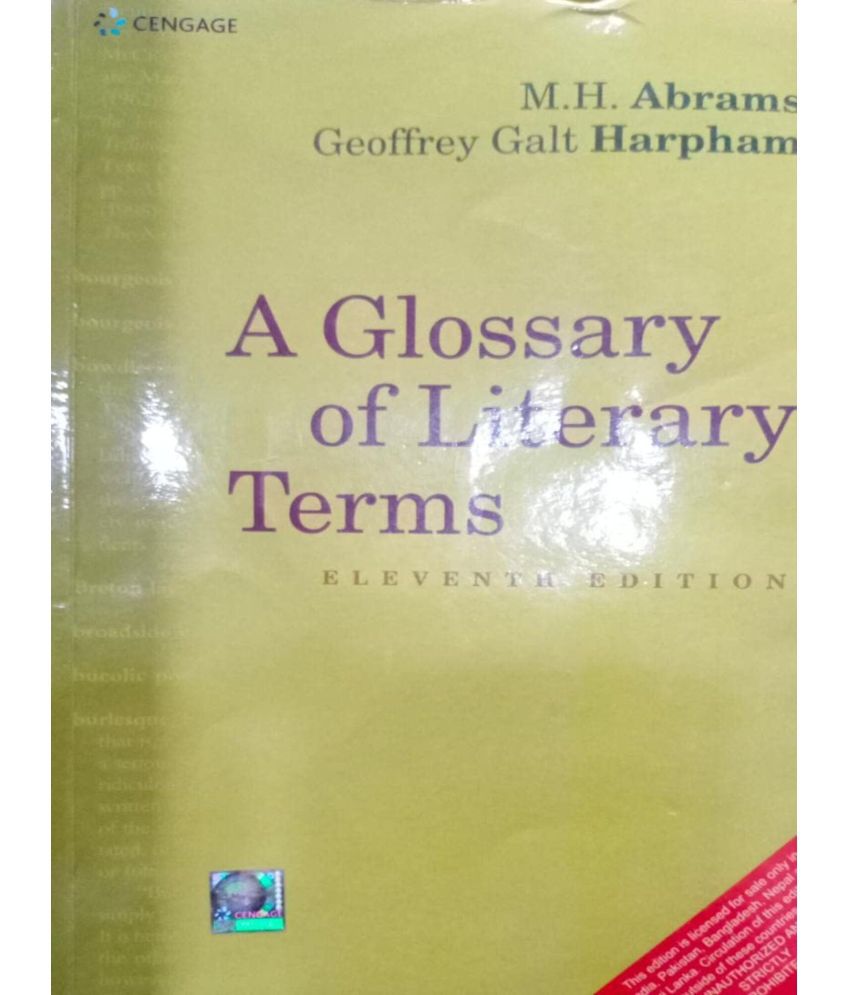    			A Glossary of Literary Terms by M.H. Abrams