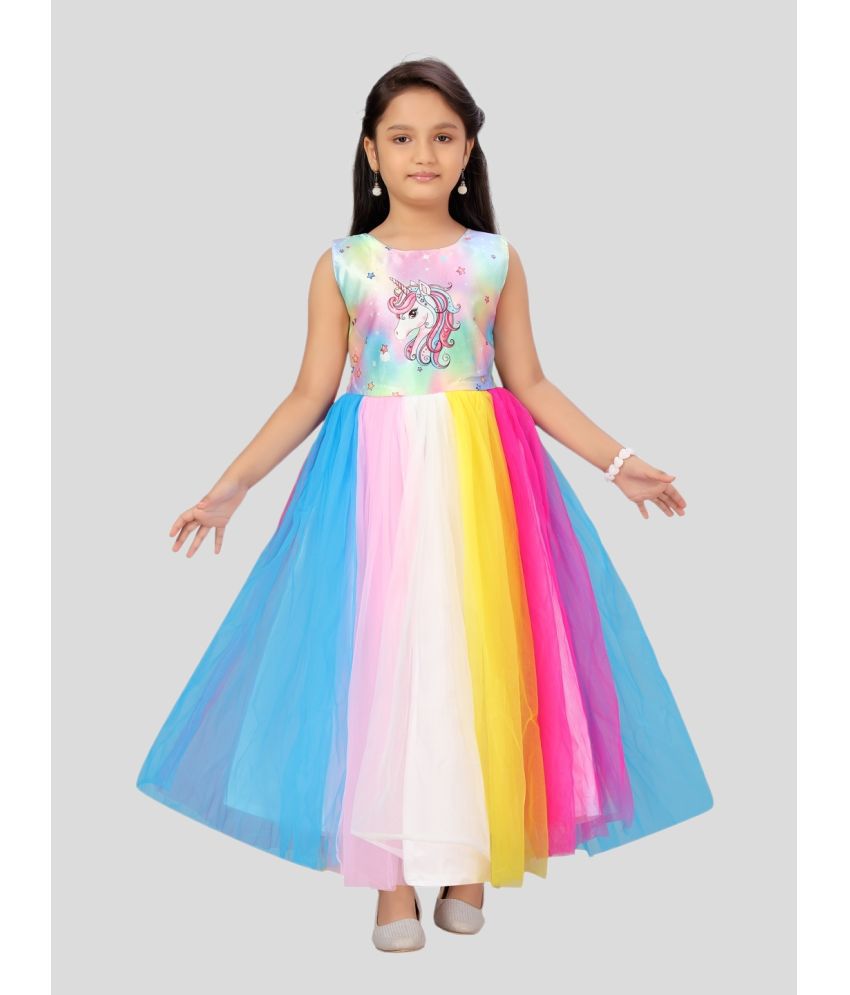     			Aarika Multicolor Net Girls Gown ( Pack of 1 )