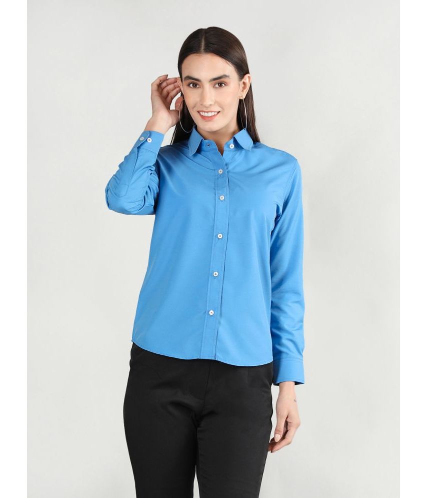     			Chkokko Blue Polyester Women's Shirt Style Top ( Pack of 1 )