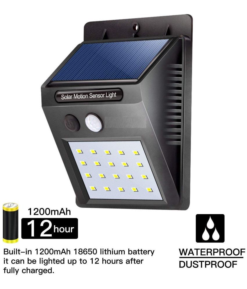     			Jellify 0.5W Solar Outdoor Wall Light ( Pack of 1 )