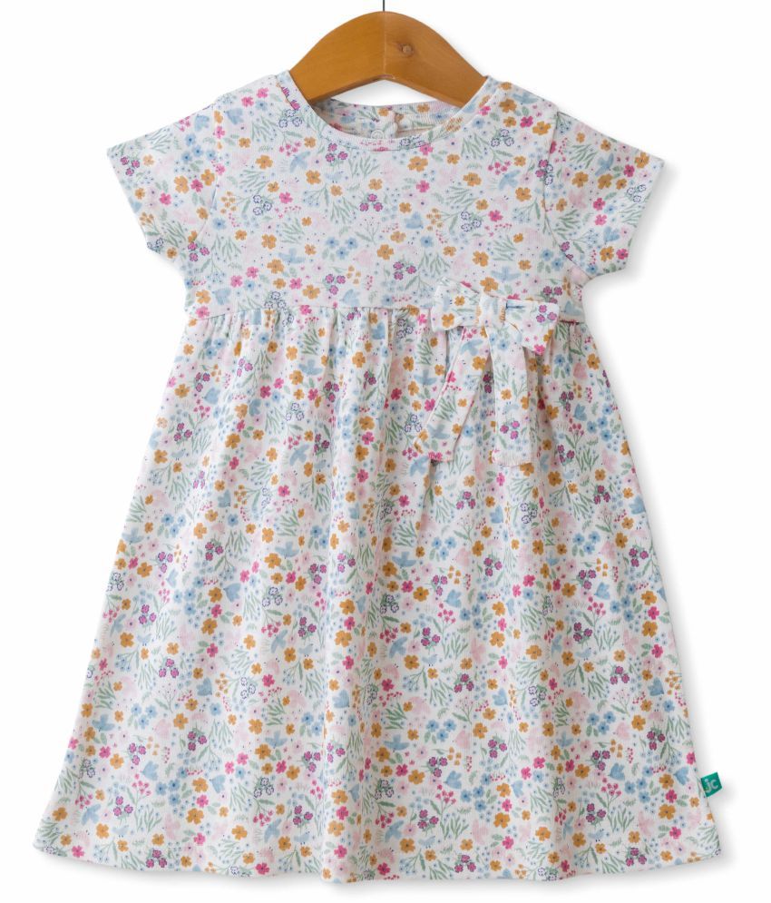     			Juscubs White Cotton Baby Girl Frock ( Pack of 1 )