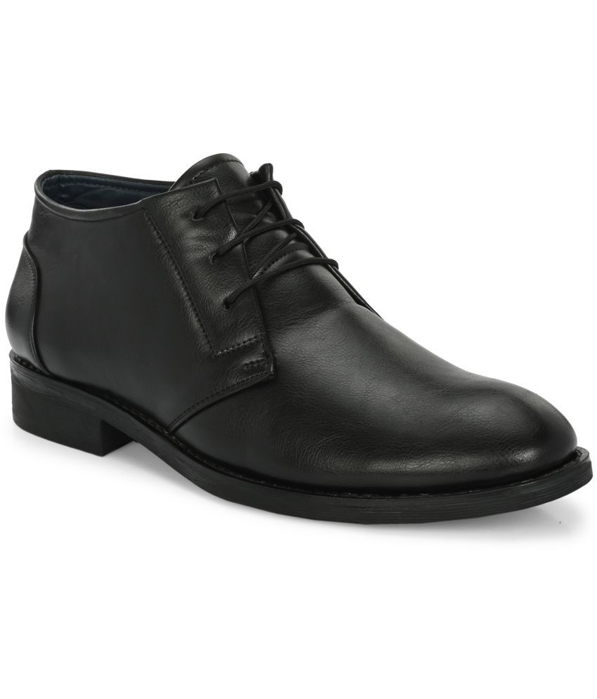    			Leeport Black Men's Formal Boots