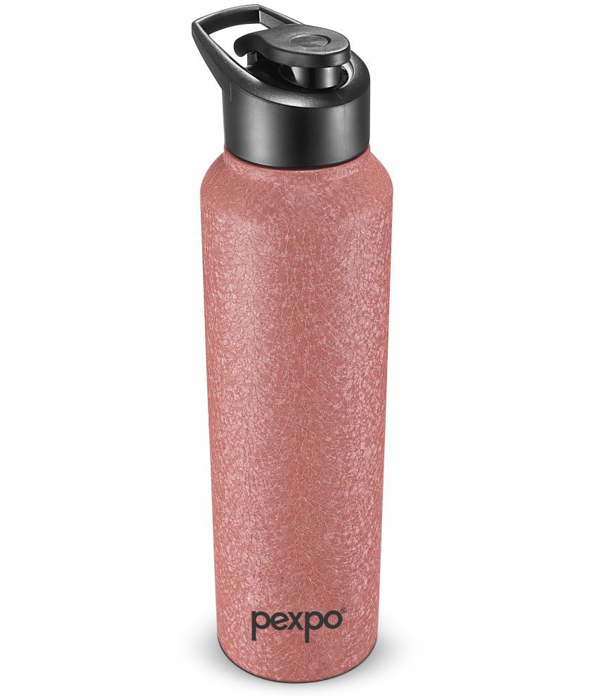     			Pexpo Sports and Hiking Stainless Steel Chromo Pink Fridge Water Bottle 1000ml mL ( Set of 1 )