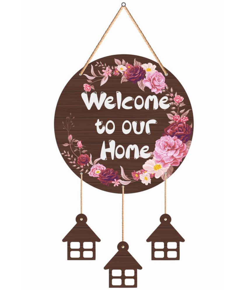    			Saf Welcome to our home Decorative Plate Multi - Pack of 1