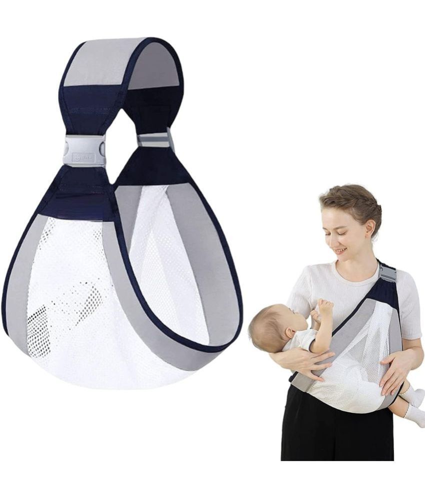     			GEEO  Baby Carrier Newborn to Toddler, Ergonomic 3D Mesh Baby Wraps Carrier, Adjustable Baby Sling, Lightweight Breathable Baby Carrier Wrap with Thick