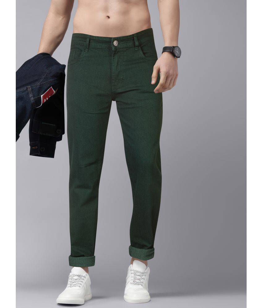     			JB JUST BLACK Regular Fit Cuffed Hem Men's Jeans - Green ( Pack of 1 )