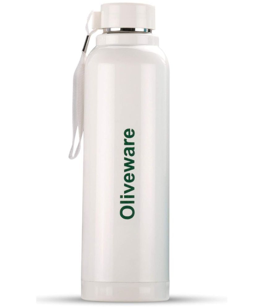     			Oliveware White Steel Flask ( 700 )