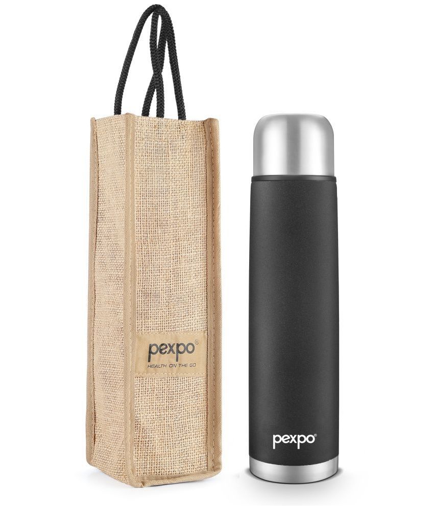     			Pexpo 24Hrs Hot/Cold Black Thermosteel Flask ( 750 ml )