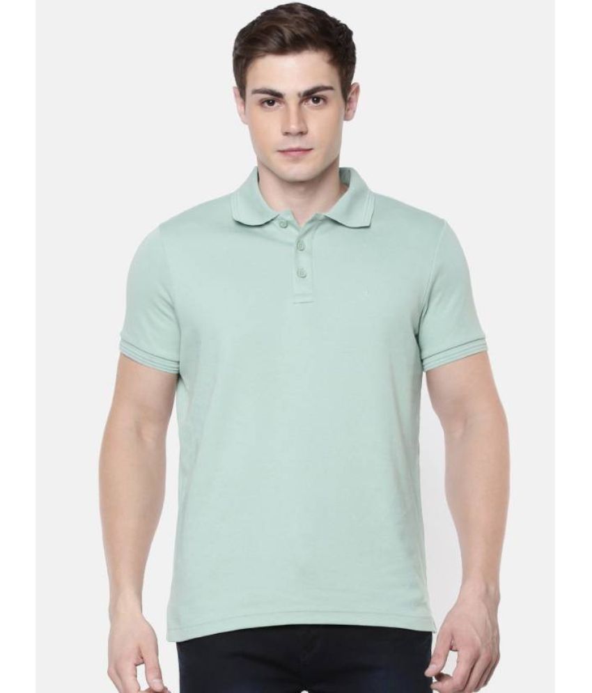     			Ramraj cotton Cotton Regular Fit Solid Half Sleeves Men's Polo T Shirt - Sea Green ( Pack of 1 )