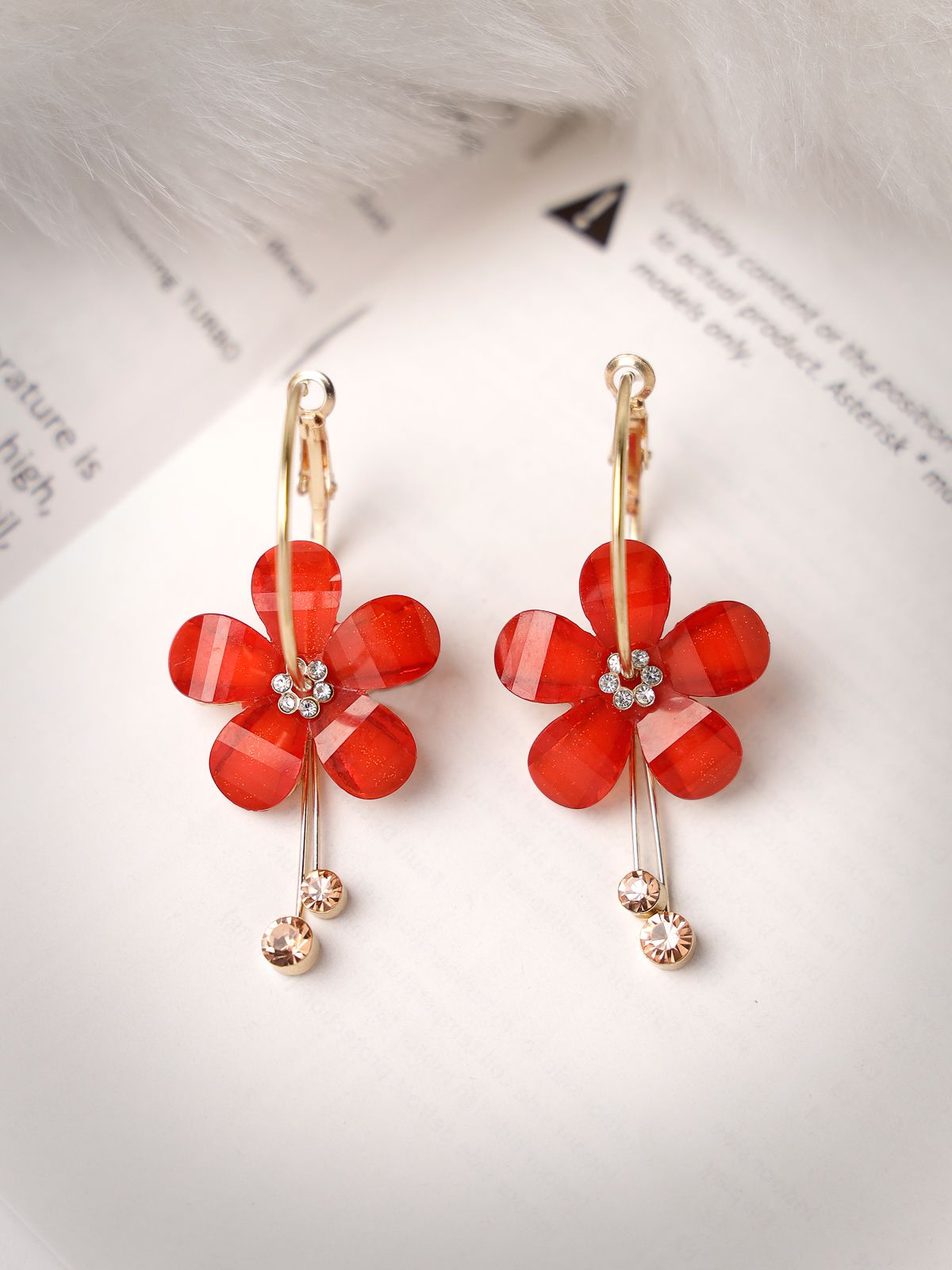     			Scintillare by Sukkhi Red Hoops Earrings ( Pack of 1 )