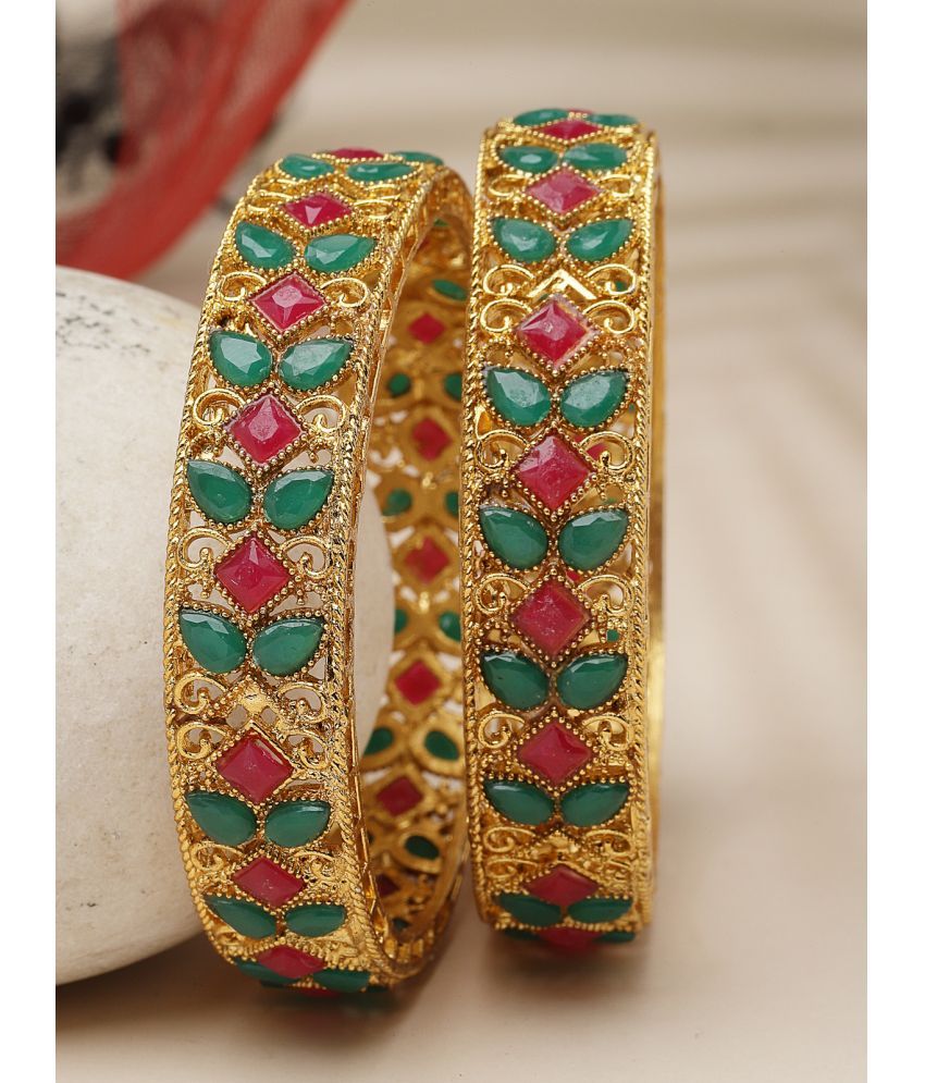     			Sukkhi Red Bangle Set ( Pack of 2 )