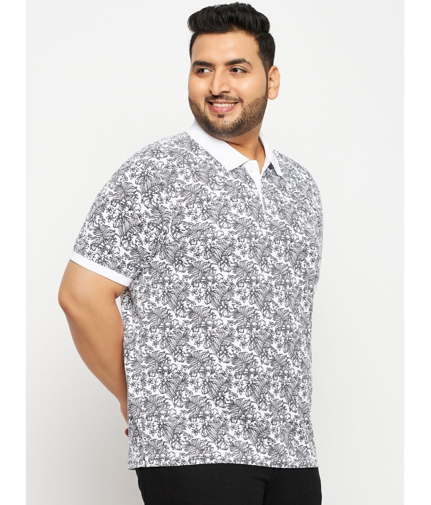     			Auxamis Cotton Blend Regular Fit Printed Half Sleeves Men's Polo T Shirt - White ( Pack of 1 )