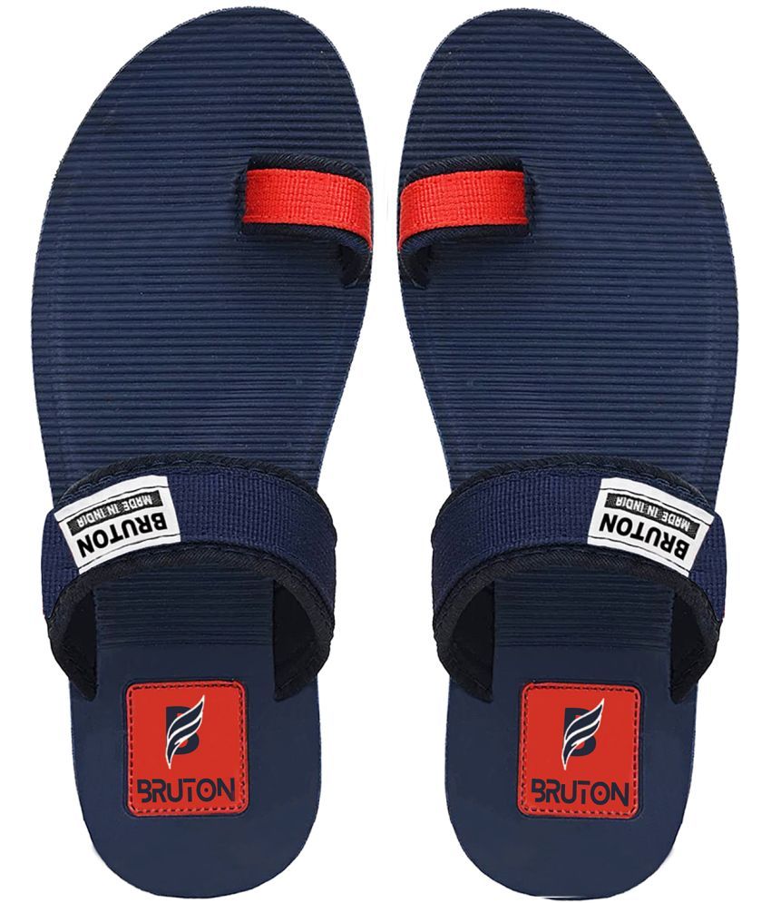     			BRUTON Blue Men's Thong Flip Flop