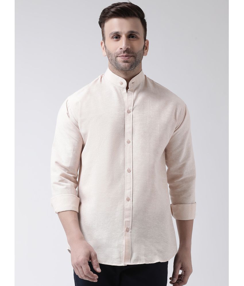     			RIAG 100% Cotton Regular Fit Self Design Full Sleeves Men's Casual Shirt - Beige ( Pack of 1 )