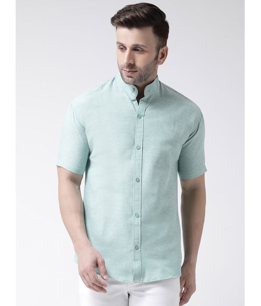     			RIAG 100% Cotton Regular Fit Solids Half Sleeves Men's Casual Shirt - Green ( Pack of 1 )