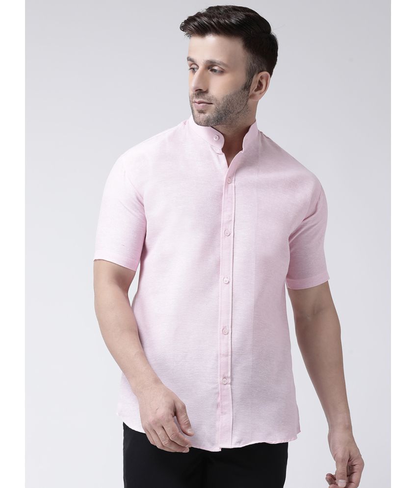     			RIAG 100% Cotton Regular Fit Solids Half Sleeves Men's Casual Shirt - Pink ( Pack of 1 )