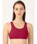 Jockey 1582 Women's Super Combed Cotton Elastane Slip On Crop Top - Beet Red