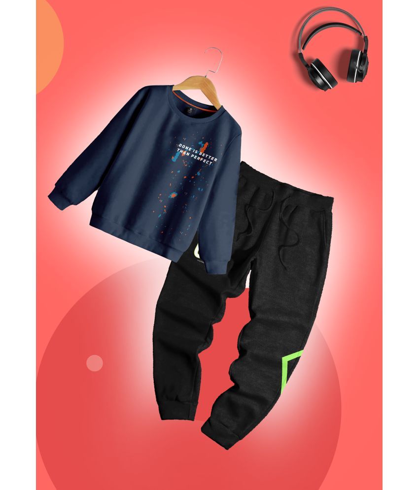     			CODEZ Pack of 1 Boys Fleece Sweatshirt & Trackpant ( Multicolor )