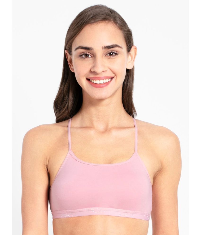     			Jockey 1351 Super Combed Cotton Elastane Multiway Styled Crop Top - Candy Pink