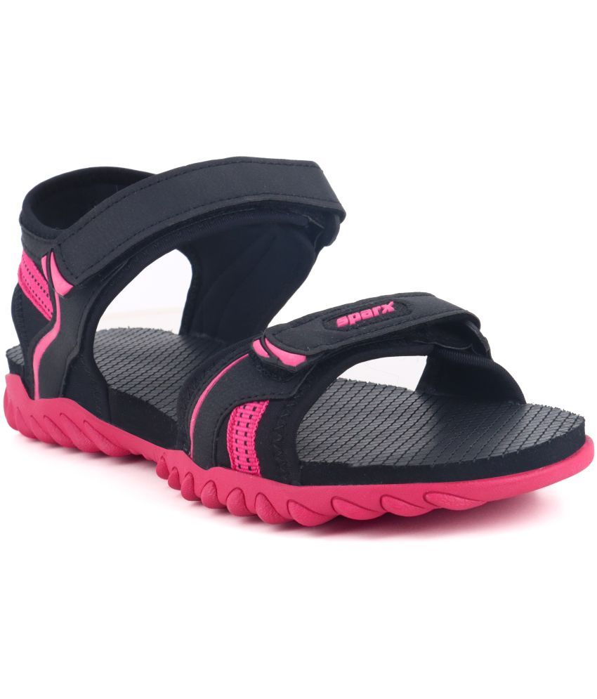     			Sparx Black Floater Sandals