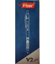 FLAIR V2 Gel Pen (Pack of 10, Black)