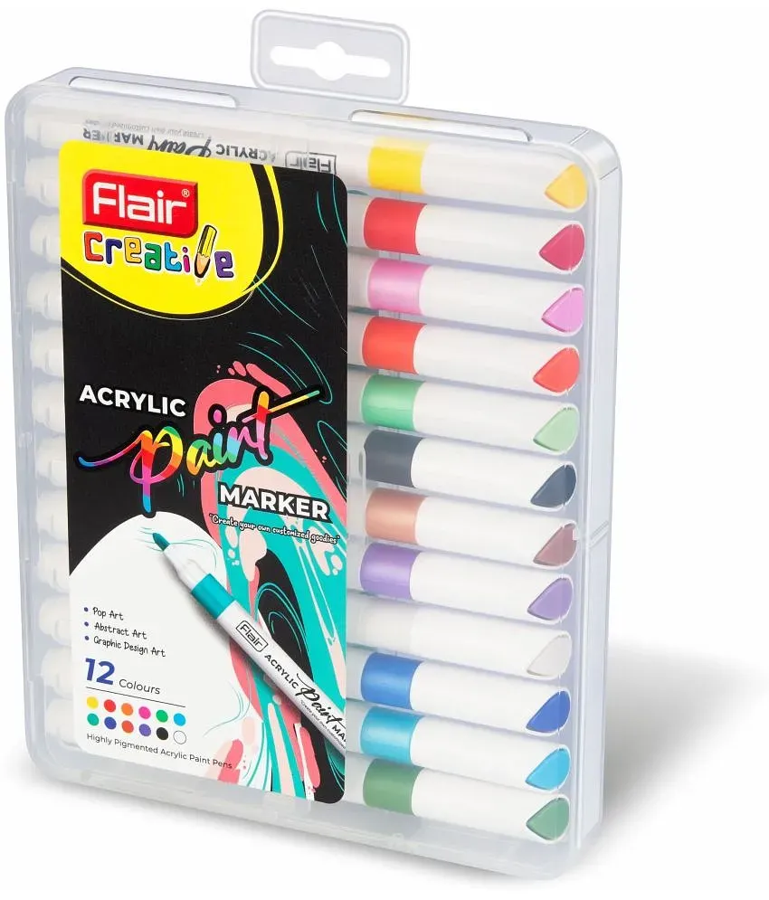 Flair Miniz Sketch Pens: 12 Vibrant Multicolour Sketch