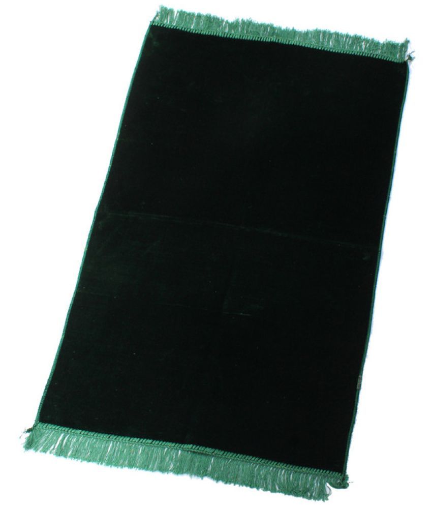     			ADIRNY Green Single Regular Velvet Prayer Mat ( 110 X 70 cm )