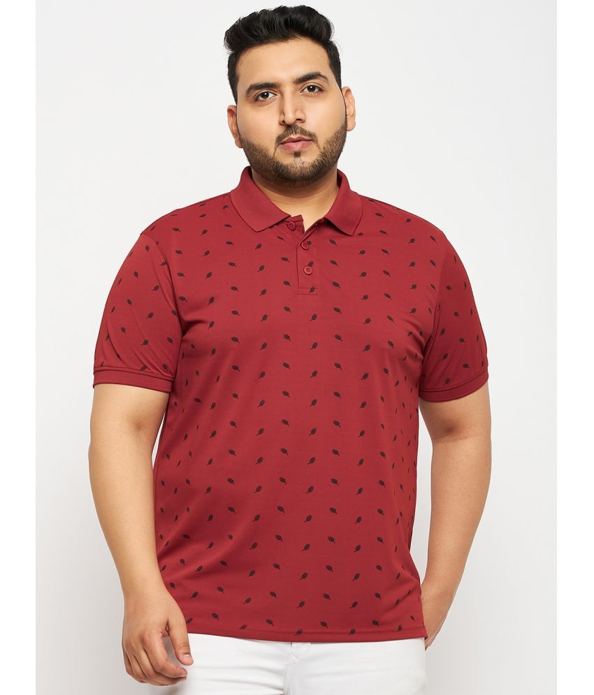     			Auxamis Cotton Blend Regular Fit Printed Half Sleeves Men's Polo T Shirt - Rust ( Pack of 1 )