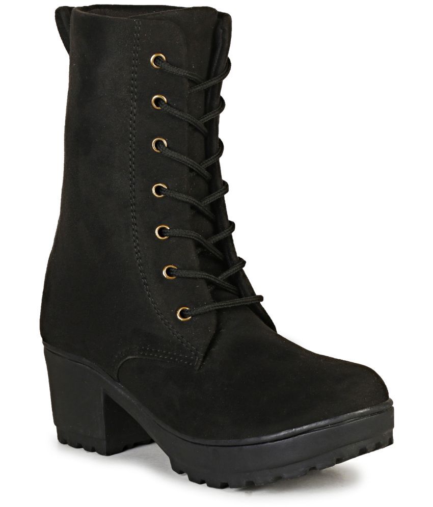     			Commander Shoes - Black Women's Mid Calf Length Boots