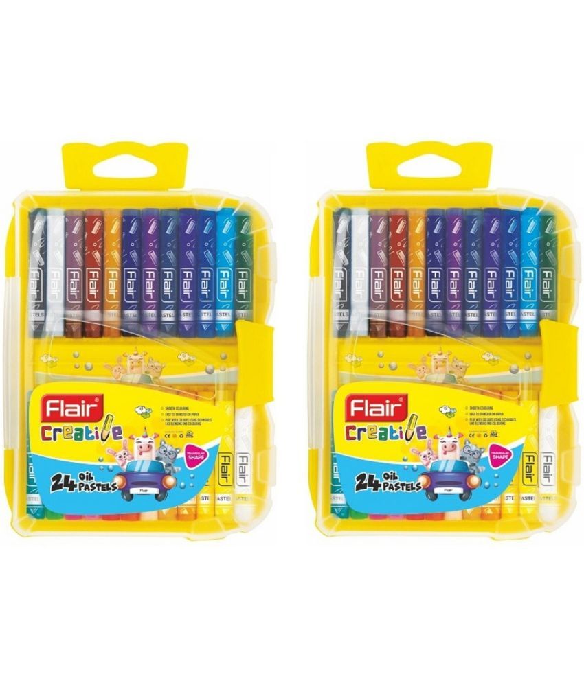     			FLAIR Creative Series 24 Shades Oil Pastels (Set of 2, Multicolor)