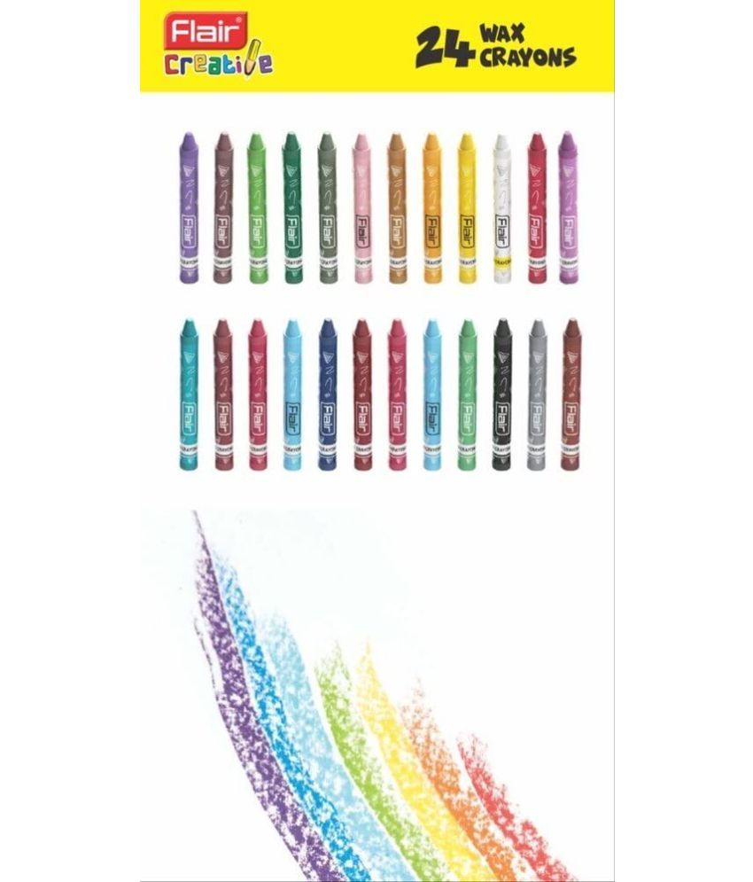     			FLAIR Creative Series 24 Shades Wax Crayons (Set of 4, Multicolor)