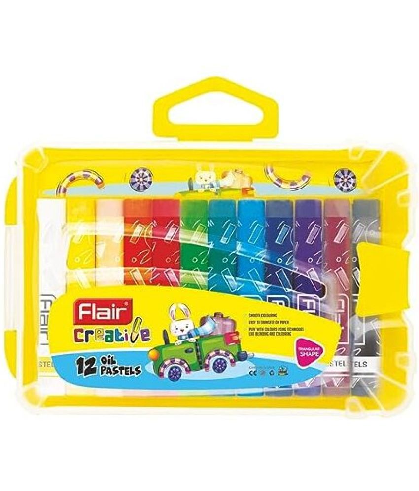     			FLAIR Creative Series Colouring 12 Shades Oil Pastels (Set of 8, Multicolor)