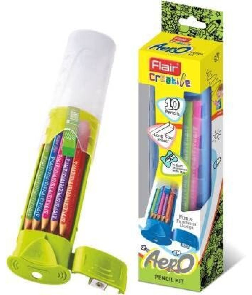     			Flair Creative Series Aero Pencil Smart Kit | 2B Lead Pencils With Designing Eraser